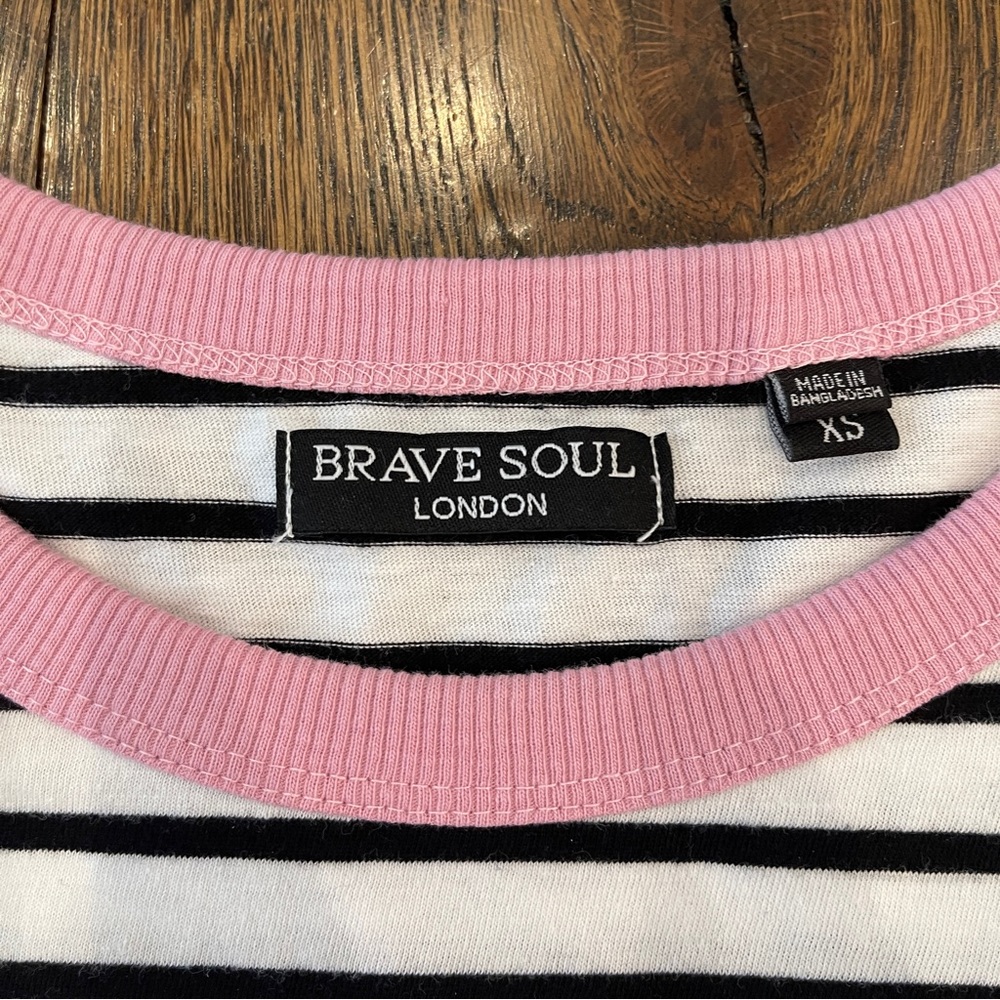 Striped Colorblock Long Sleeve T Shirt - Picture 3 of 4